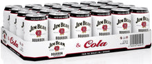 Lade das Bild in den Galerie-Viewer, Jim Beam Bourbon &amp; Cola 10% Wiskey Mixgetränk Dose 24x 330ml
