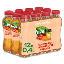 Lade das Bild in den Galerie-Viewer, Fuze Tea Pfirsich Hibiskus, EINWEG Flasche (12 x 400 ml)
