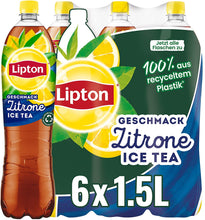 Lade das Bild in den Galerie-Viewer, LIPTON ICE TEA Zitrone, Eistee mit Zitronen Geschmack (6 x 1.5l)
