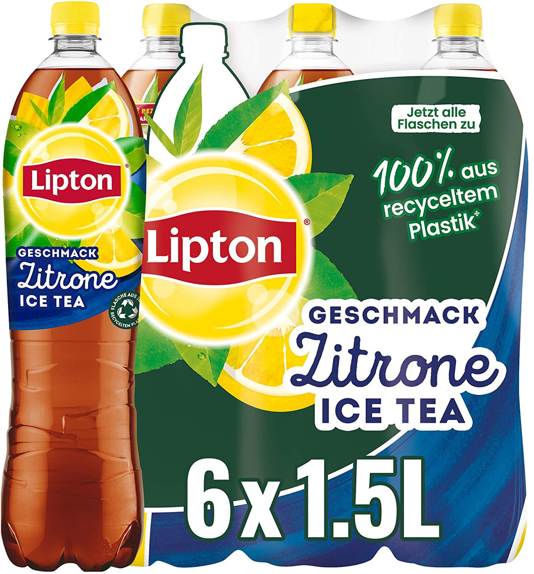 LIPTON ICE TEA Zitrone, Eistee mit Zitronen Geschmack (6 x 1.5l)