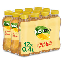 Lade das Bild in den Galerie-Viewer, Fuze Tea Zitrone, EINWEG Flasche (12 x 400 ml)
