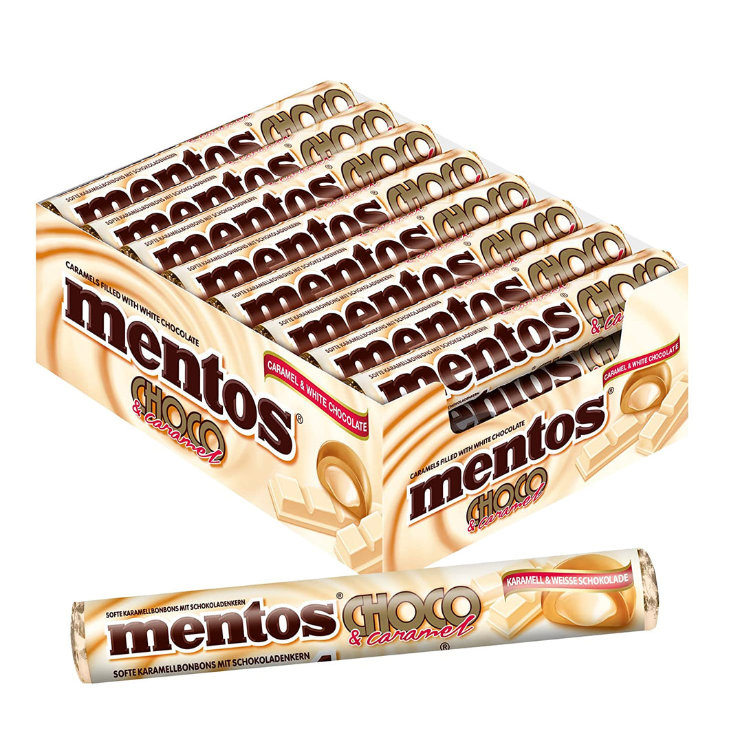 Mentos Choco Weisse Schokolade und Karamell