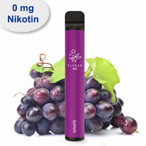 Elf Bar 600 Grape Aroma Einweg E-Shisha ohne Nikotin 10 STCK