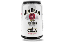 Lade das Bild in den Galerie-Viewer, Jim Beam Bourbon &amp; Cola 10% Wiskey Mixgetränk Dose 24x 330ml
